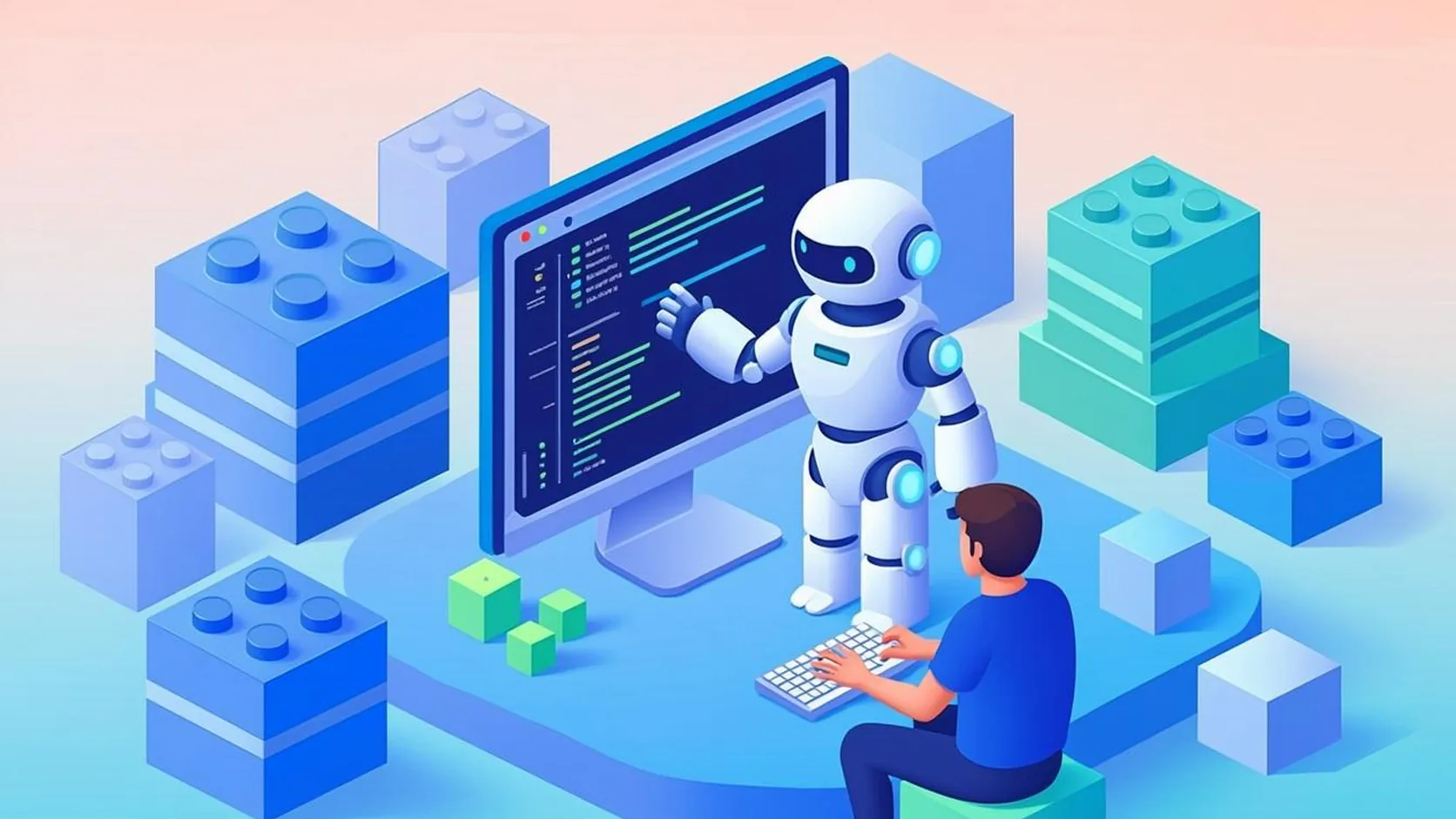 Terminal coding agent concept illustration