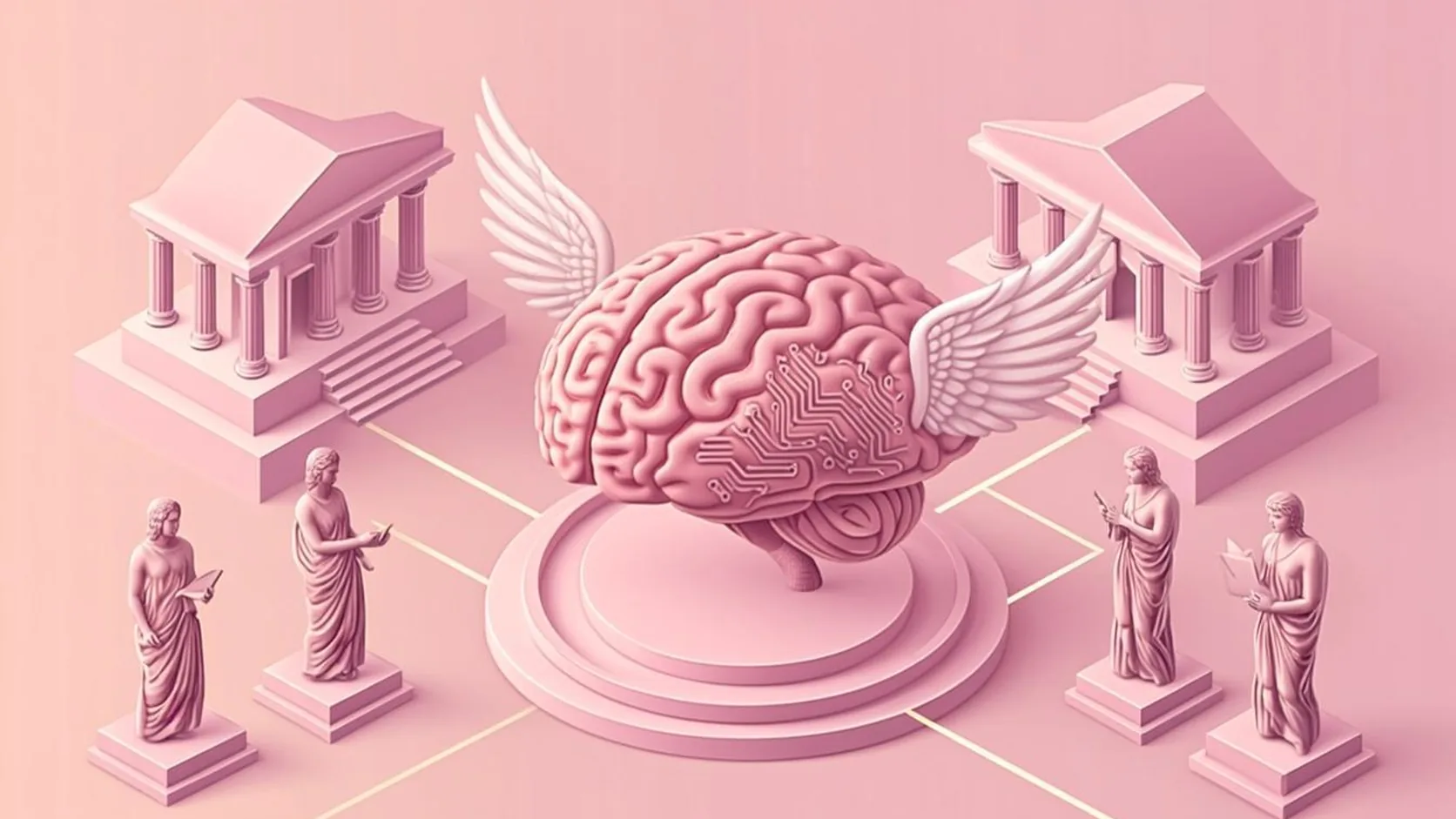 Messenger AI brain concept illustration
